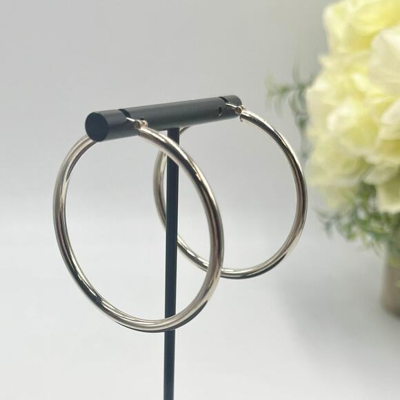 FAS Italy 925 Twisted Hoops 9.12 grams 1 3/4” Classic 3mm - Picture 1 of 8